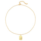 651-2 square sun pendant necklace