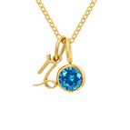 December Lake Blue Capricorn-Gold