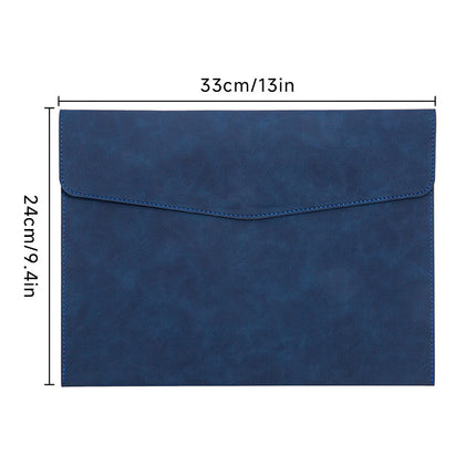 Magnetic suction leather file bag large capacity business meeting file bag waterproof office information storage book custom logo