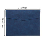 Skin-feeling document bag dark blue