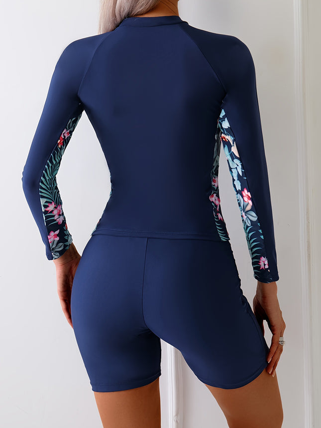 Racing Swimsuit, High-End Diving Suit, Front Zipper, Long-Sleeved Pants, Sun Protection, Quick-Drying, Snorkeling and Surfing Swimsuit, Amazon