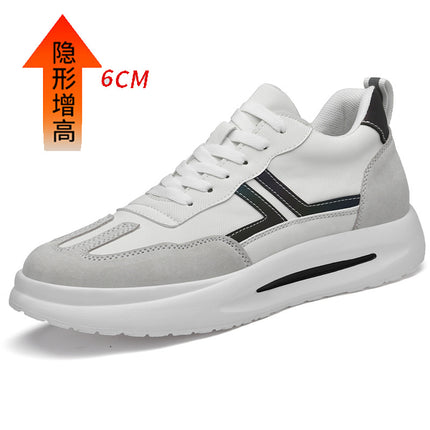 Men's Shoes New Elevated 8cm Casual Board Shoes Men's Summer Cloth Ventilated Sports Trendy Shoes Youth Fashion Torre Shoes