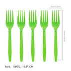 Fruit green fork-10pcs
