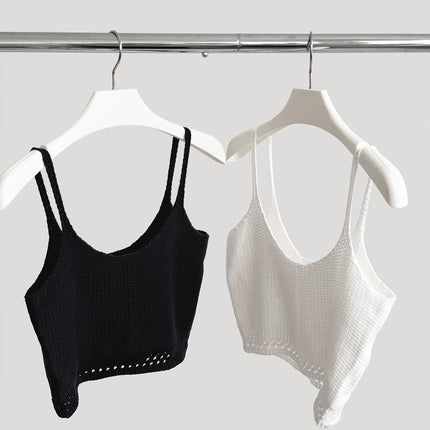 Dorothy LOOPIN Spring New Spice Girls Knitted Camisole Small Vest Woven Short Top