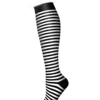 white stripes on black background / S/M