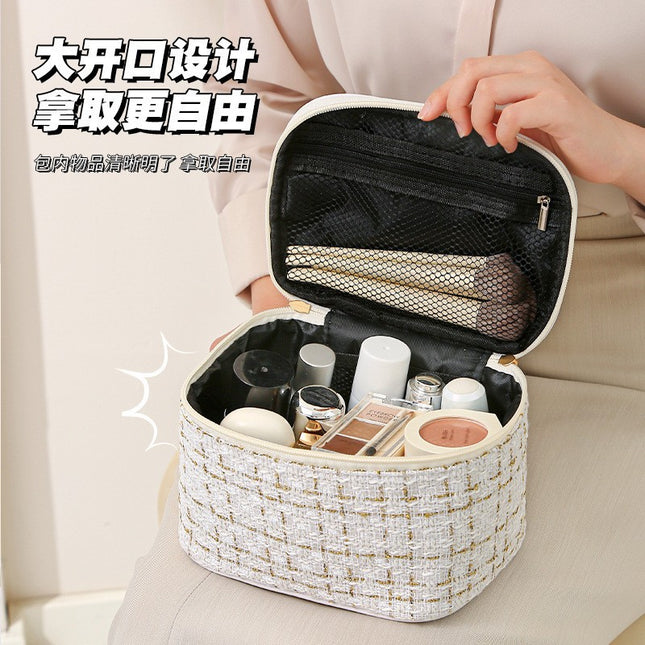 High-grade Chanel Style Large Capacity Cosmetic Bag Skincare Storage Wash Bag Travel Portable Storage Bag