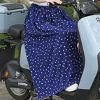 Navy blue flower-sunscreen skirt / Free size (40.00 kg-85.00 kg