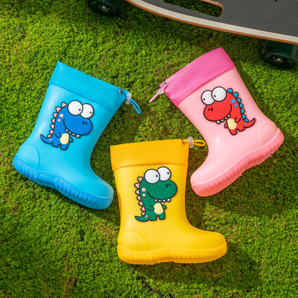 Children's rain boots boys primary school students 1-7 years old dinosaur water shoes baby non-slip children's cartoon rain boots for girls