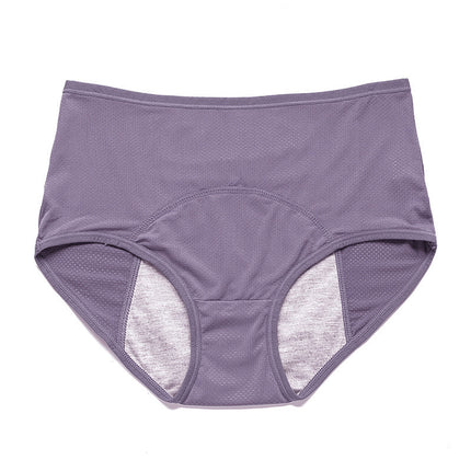 Physiological underwear women's menstrual period leak-proof big aunt pants period holiday safety physiological pants waist ice silk summer thin
