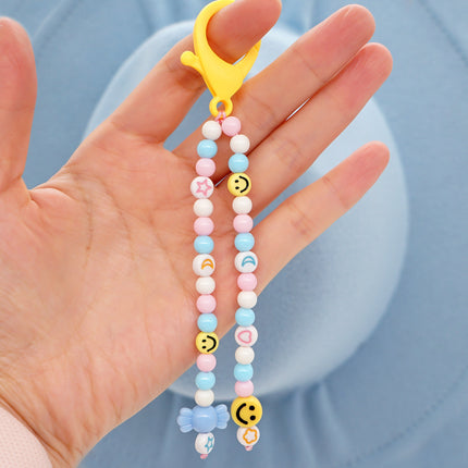 Factory direct supply handmade beaded mobile phone lanyard bluetooth speaker lanyard flashlight fan selfie stick U disk sling