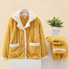 Lapel-shu cotton velvet-twisted-yellow / M