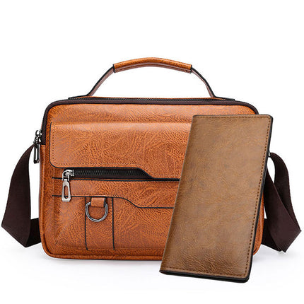 Men's Shoulder Bag Portable Foreign Trade 2025 New Fashionable Crossbody Bag Casual Outdoor Southeast Asian Cross-border Shoulder Bag Men's Bag