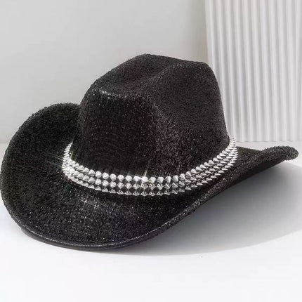 Solid Color Light Board Felt Western Cowboy Hat Outdoor Autum Hat Women's Simple French Hat Men's High-End
