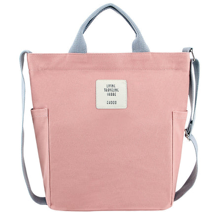 Factory Direct cotton color portable canvas bag shoulder bag female campus versatile large capacity messenger bag student bag