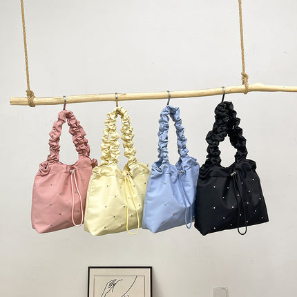Sweet Small Clear Literary Canvas Large Bag for Women 2025 New Versatile Large Capacity Tote Bag Student Shoulder Bag