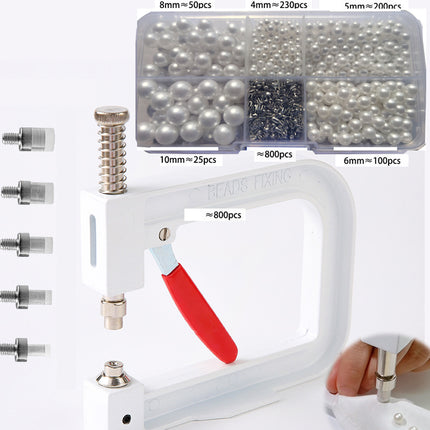 Upgraded version of hand-pressed bead machine manual non-porous imitation pearl inlay machine hand-pressed bead rivet four-claw nail machine