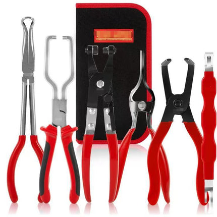 Red and black elbow 60 degree power-off pliers bolt pliers multi-purpose pliers car oil pipe separation harness pliers cross-border pliers