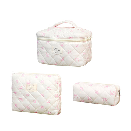 2025 Small Fresh and Cute Cotton Cosmetic Bag Niche Portable Toiletry Cosmetics Bag Floral Ins Cute Box Bag Box