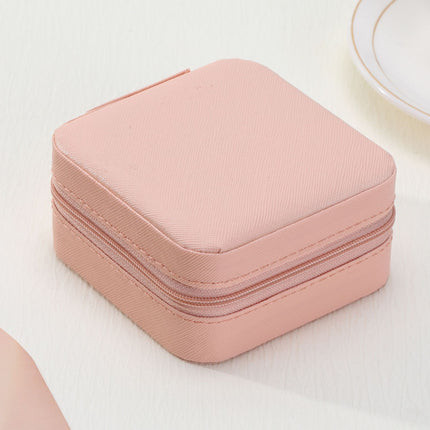 Cross-Border Tree-Patterned Leather Double-Layer Jewelry Storage Box, Necklace Jewelry Storage Bag, Portable Jewelry Box, Earrings, Ear Studs