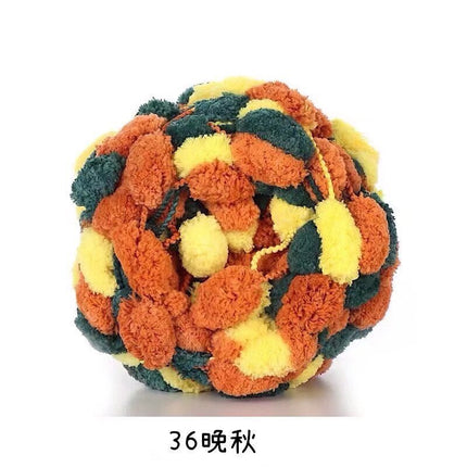 Big ball ball coarse wool round thread loop crochet sofa cushion carpet cushion handmade DIY woven material bag