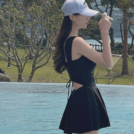 2025 New Swimsuit for Women, Conservative Belly-Covering, Slimming Look and Gathering Girl's High-End Hot Spring Anti-Exposure Swimsuit
