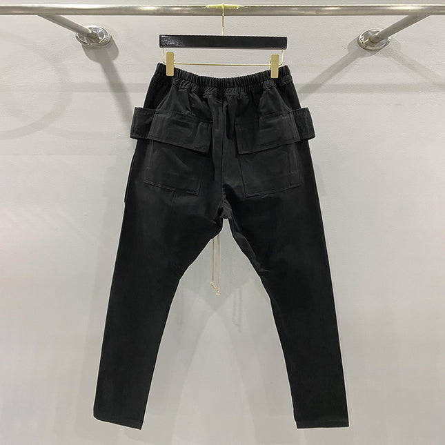 SUBHUMAN Men's European and American Complex Motorcycle Tooling Multi-Pocket Function Men's Pants Casual Pants