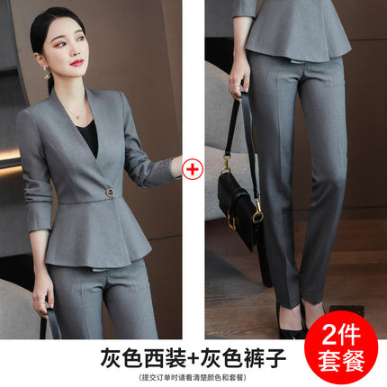 Professional Dress Temperament Goddess Fan suit Suit FormaTIONAL Suit Beauty Salon Front Desk Tooling Hotel Manager Work Clothes High-end