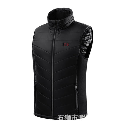 Cross-border explosions stand collar intelligent heating vest USB charging heating constant temperature cold warm vest factory direct sales