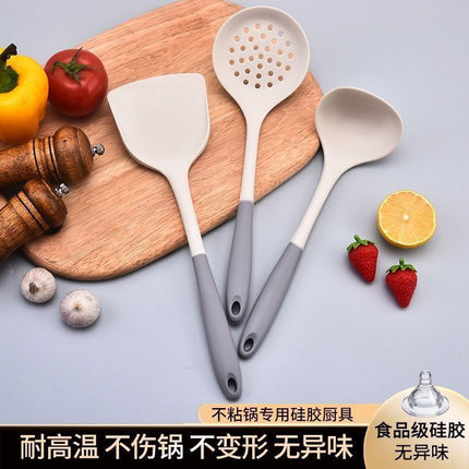 Food Grade Silicone Shovel Non-Stick Special Sticker High Temperature Resistant Silicone Shovel Protecting Pot Household Cooking Shovel Soup Spoon