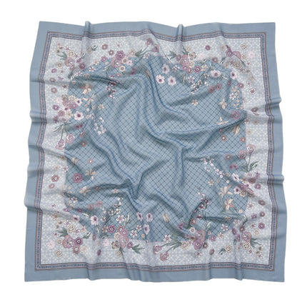 Cross-Border New Product Voile Print 110 Square Scarf Classic Lace Scarf Turban Malaysian Shawl