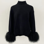 Black (tan wool cuffs) / S