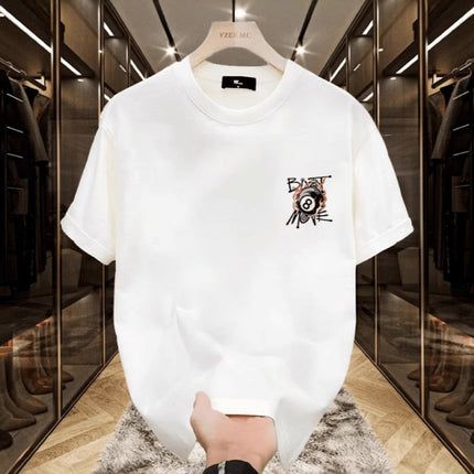 American Street Hip-Hop Trendy Brand High Street Short-Sleeved Men's Ins Trend Billiards Printed Short-Sleeved High Street Cross-Border T-Shirt Tops