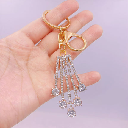 [Clearance specials] Cross-border European and American alloy diamond-encrusted cute animal keychain car pendant bag pendant