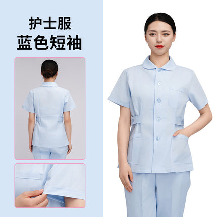 Women's Nurse Uniform Set, Spring and Autumn Long-Sleeved Hospital Beauty Salon Clinic Dental Nurse Uniform, Two-Piece Workwear