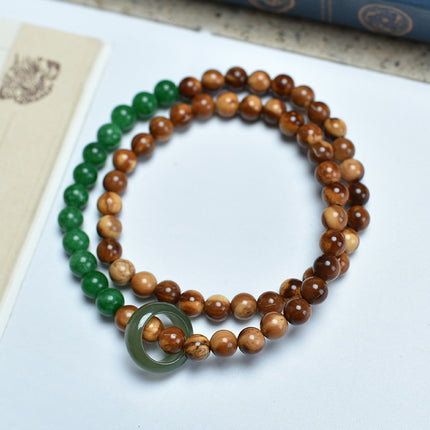 Natural Cook Bodhi Root DIY Woven Handheld Chain Plate Wen Play Chanting Bead String Men's and Women's Long Hanging Pendant