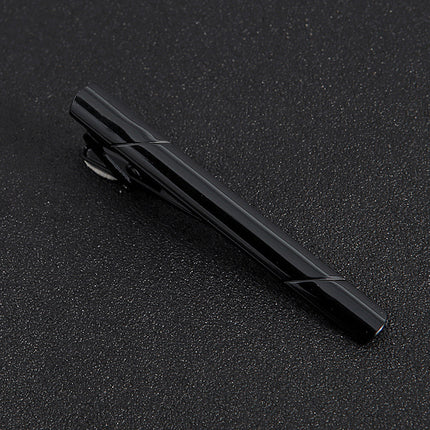 Tie Clip Men's Tie Clip Business Classic Simple Slash Silver Gold Black Navy Blue High Quality Pure Copper