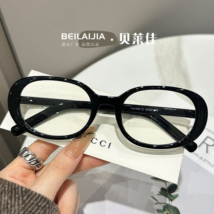 Ultra-Light Retro Tr Eyeglass Frames Korean Style for Women, Chanel-Inspired Blue Light Blocking Glasses, High-End Eyeglass Frames