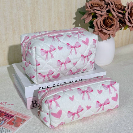 Cross-Border Best-Selling Polyester-Cotton Cosmetic Bag for Women, Large Capacity Travel Portable Toiletry Bag, Makeup Brush Storage Bag