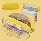 Double-open pencil case [yellow]