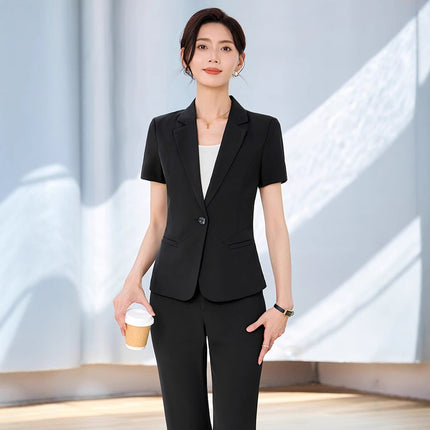 Grey Suit suit Women's Dress Summer New Hotel Front Desk Manager Interview Workwear Temperament Professional Women's Work Clothes