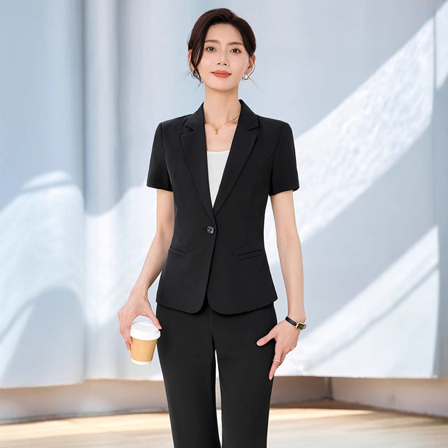 Grey Suit suit Women's Dress Summer New Hotel Front Desk Manager Interview Workwear Temperament Professional Women's Work Clothes