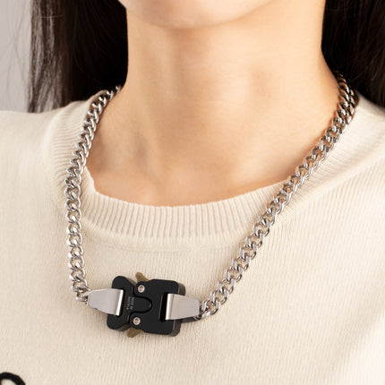 High Street Fashionable Plug Lock Ins Metal Thick Chain Gold Plated Hip Hop Street Trendy Accessories Short Clackbone Chain