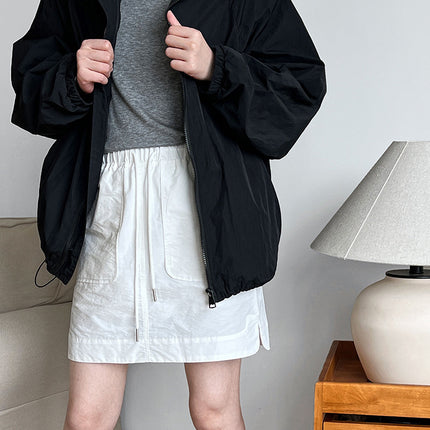Luxi Drawstring Tooling Skirt Women's Summer 2025 New Minimalist Mountain A- line Hip Sports Skirt 1917