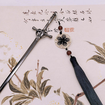 Sword water drop hairpin advanced sense new Chinese style hairpin antique Chinese clothing hair accessories hair pin