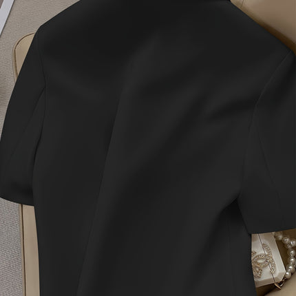 Cross-Border E-Commerce Supply Off-White Short-Sleeved Suit Jacket for Women Summer Internet Celebrity Commuting Small Suit