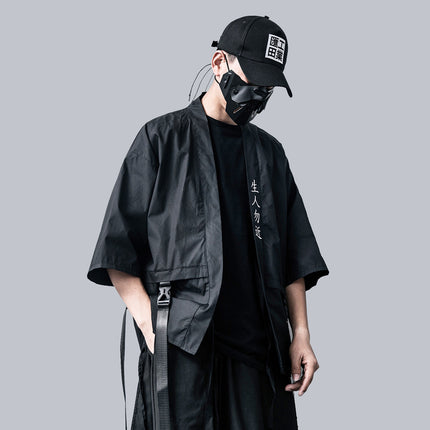 Summer New Arrival Diablo National Tide Ninja Windbreaker Men's Loose Hip-Hop Trendy Brand Thin Taoist Robe Fashionable Functional Style Top