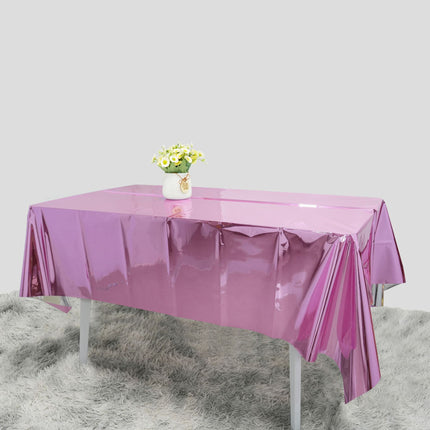 2026 Shiny Aluminum Foil Tablecloth Party Festival Balloon Decoration Tablecloth 1.37* 1.83m