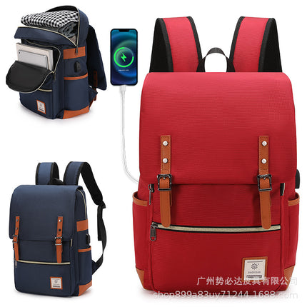Large-Capacity Travel Backpack Casual Minimalist Style Outdoor Hiking Backpack Fashionable Campus School Bag Portable