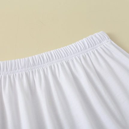 Layered Sweatshirt with Slit Base Skirt, Revealing White Edges Paired with Sweater, Faux Hem Covering Hips, Butt-Covering Skirt