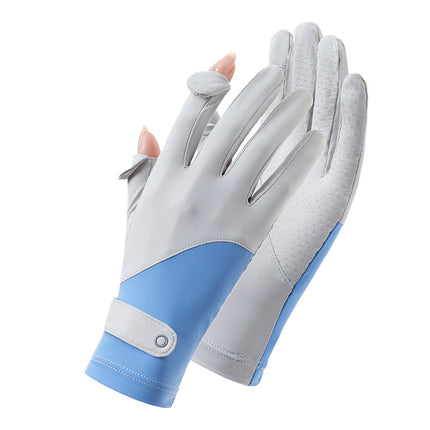 Sun Protection Gloves for Women, Thin Style, Touch Screen Compatible, Summer Outdoor Driving, Sports, Cycling, Ice Silk Gloves, Uv Protection, Wholesale